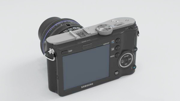 Samsung NX100 Camera 3d rendering