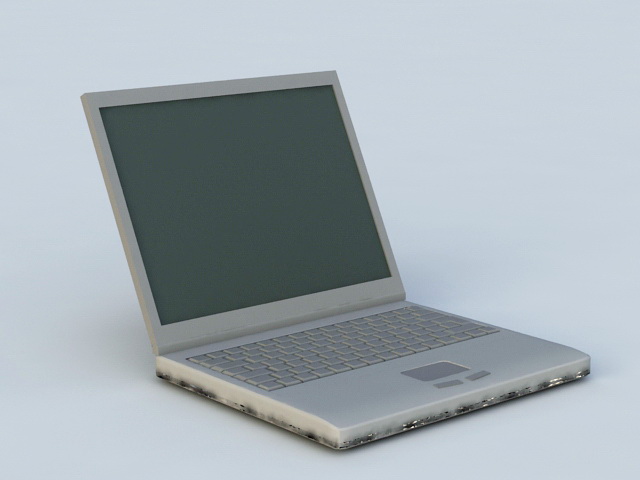Old Notebook Computer 3d rendering