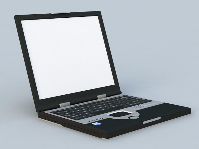Old Laptop Computer 3d rendering