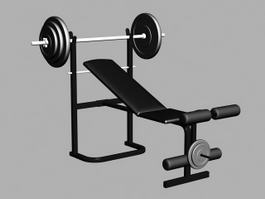 Gym Weight Bench 3d preview