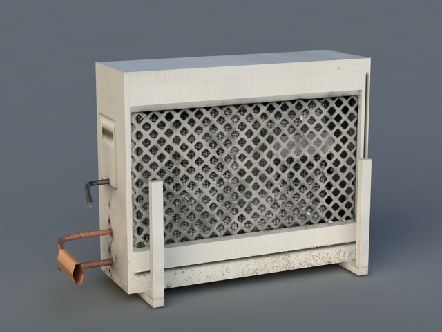 External Air Conditioner Unit 3d rendering