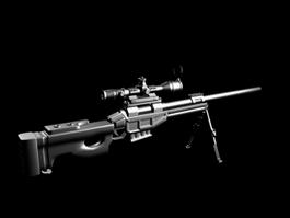 CS LR4 Sniper Rifle 3d model preview