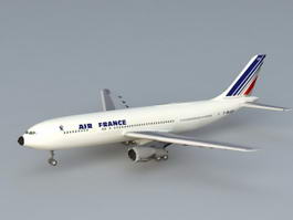 Air France Airplane 3d model preview