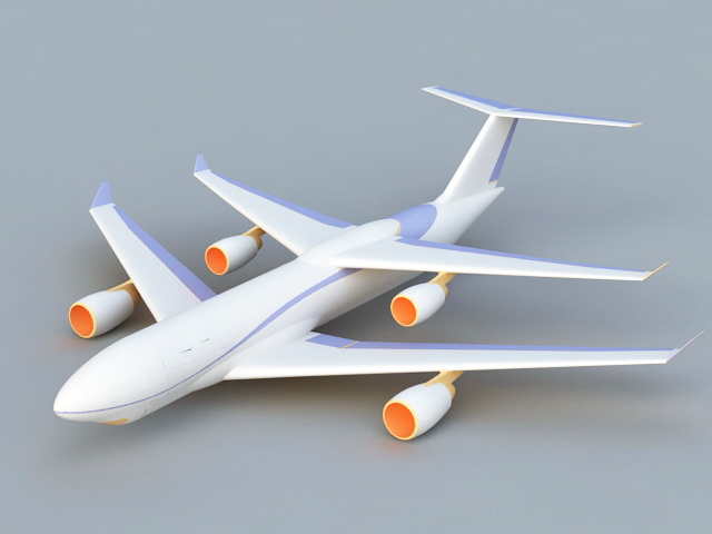Future Airplane 3d rendering
