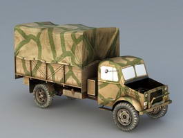 Bedford Military Truck 3d model preview