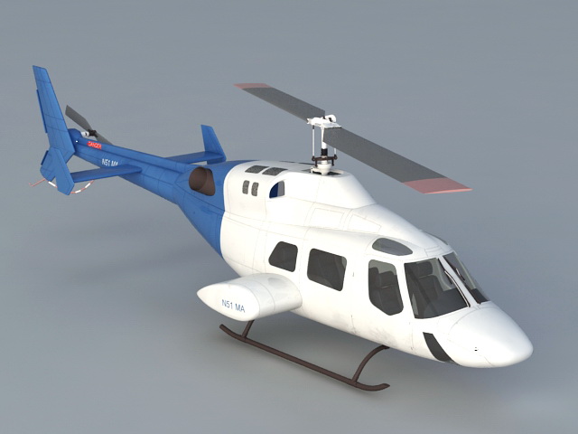 Business Helicopter 3d rendering