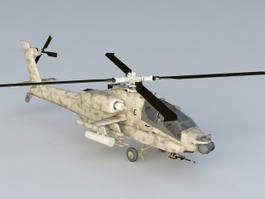Apache Helicopter 3d model preview