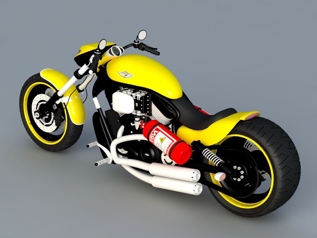 Harley-Davidson Softail Slim 3d rendering