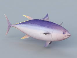 Yellow Fin Tuna Fish 3d model preview