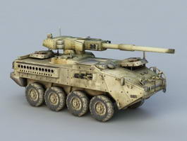 Self-Propelled Howitzer Artillery 3d model preview