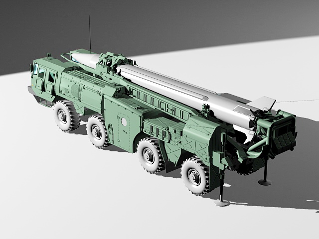 Scud B Missile Launcher Truck 3d rendering