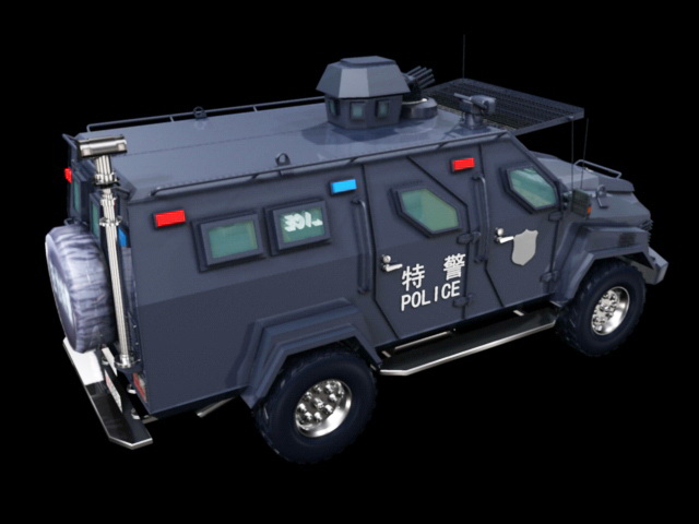 Police SWAT Armored Vehicle 3d rendering