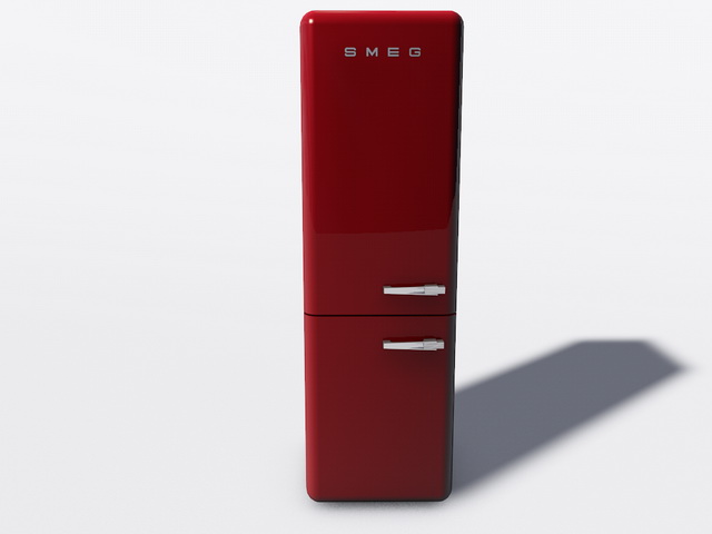 Smeg Refrigerator Freezer 3d rendering