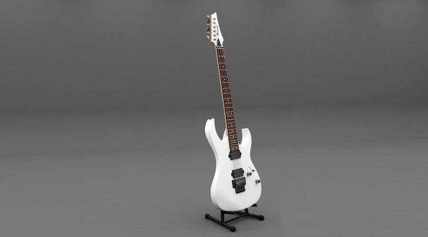 Electric Guitar Ibanez RG 3d rendering