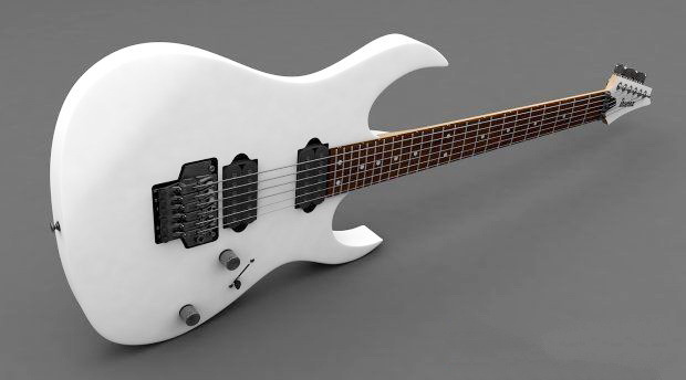 Electric Guitar Ibanez RG 3d rendering