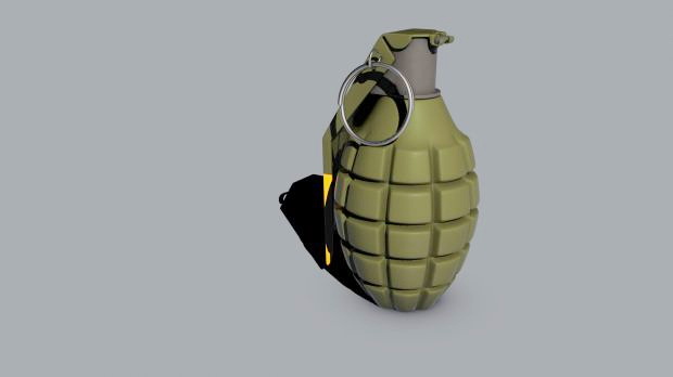 Hand Grenade 3d rendering