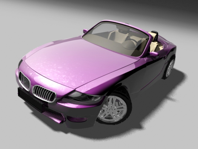 BMW Convertible Sports Car 3d rendering