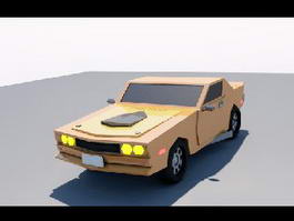 Cartoon Muscle Car 3d model preview