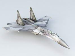 Su-27 Flanker 3d model preview