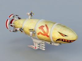 Red Alert Kirov Airship 3d model preview