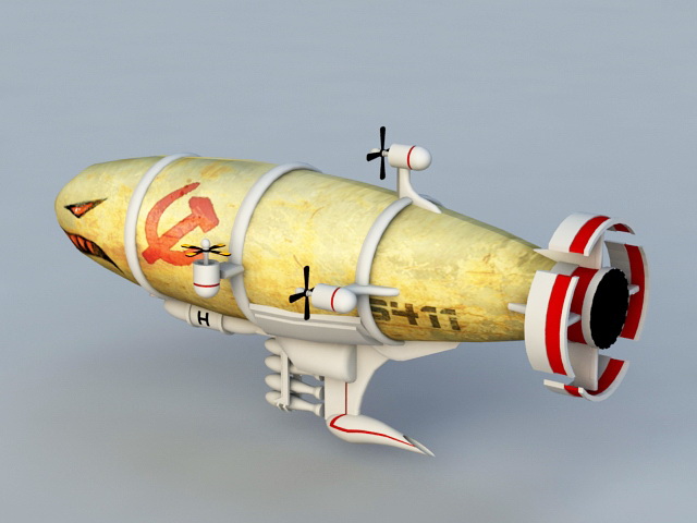 Red Alert Kirov Airship 3d rendering