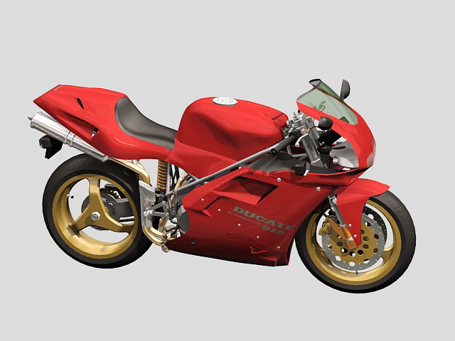 Ducati Motorcycle 3d rendering