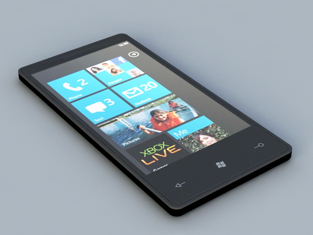 Nokia Windows Phone 3d rendering