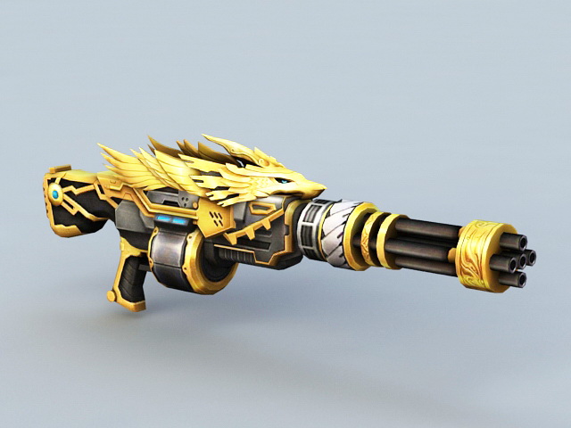 Crossfire Gold Weapon 3d rendering