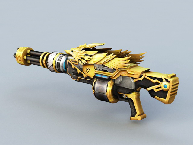 Crossfire Gold Weapon 3d rendering