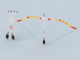 Indian Bow and Arrow 3d model preview