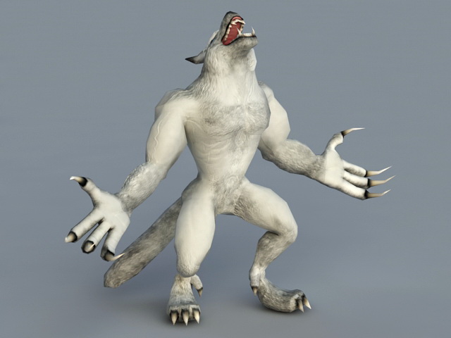 Werewolf Rig 3d rendering