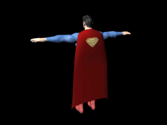 Superman 3d rendering