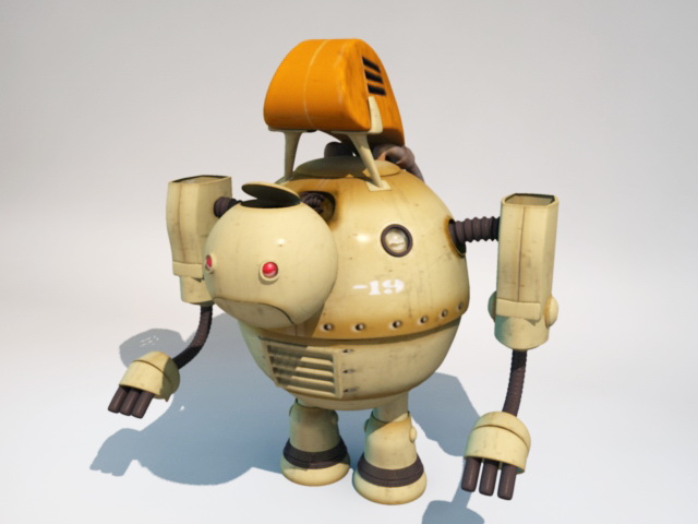 Cartoon Robot 3d rendering