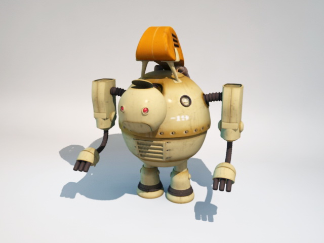 Cartoon Robot 3d rendering