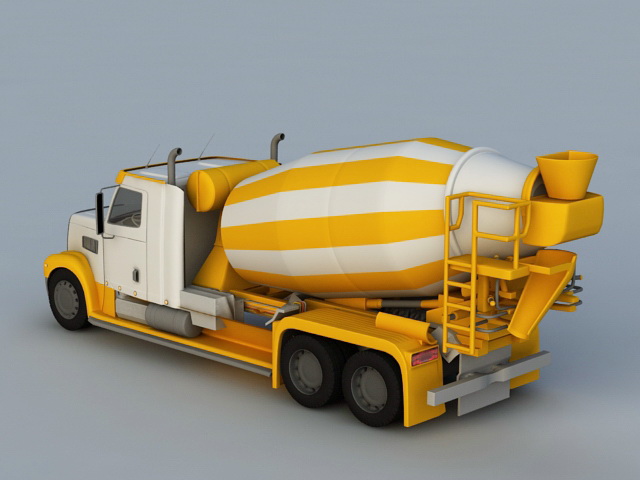 Concrete Mixing Truck 3d rendering