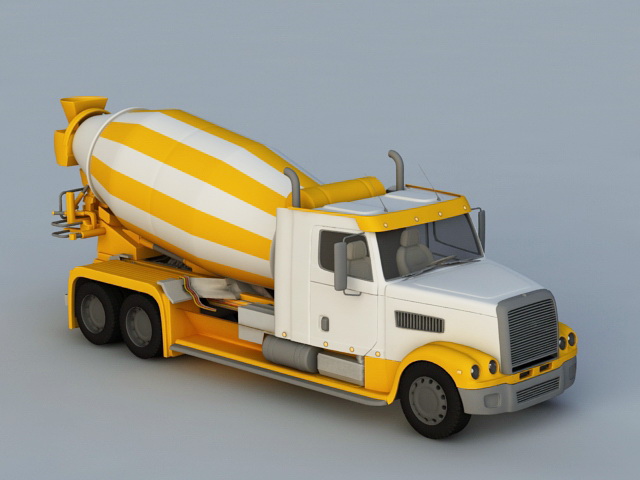 Concrete Mixing Truck 3d rendering