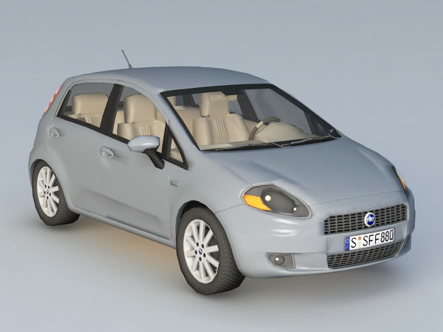 Fiat Punto 3d rendering
