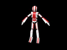 Cute Humanoid Robot 3d model preview
