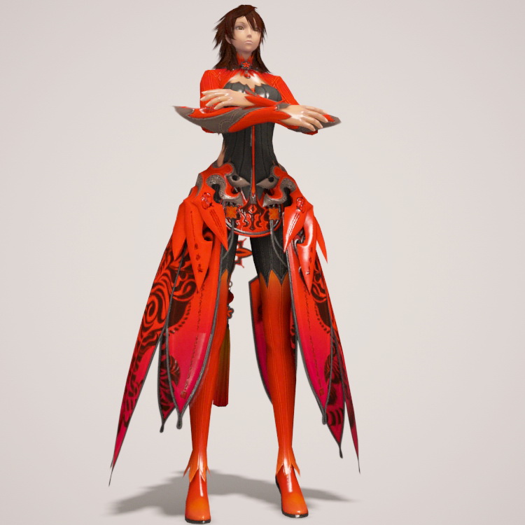 Dragon Girl Rig 3d rendering