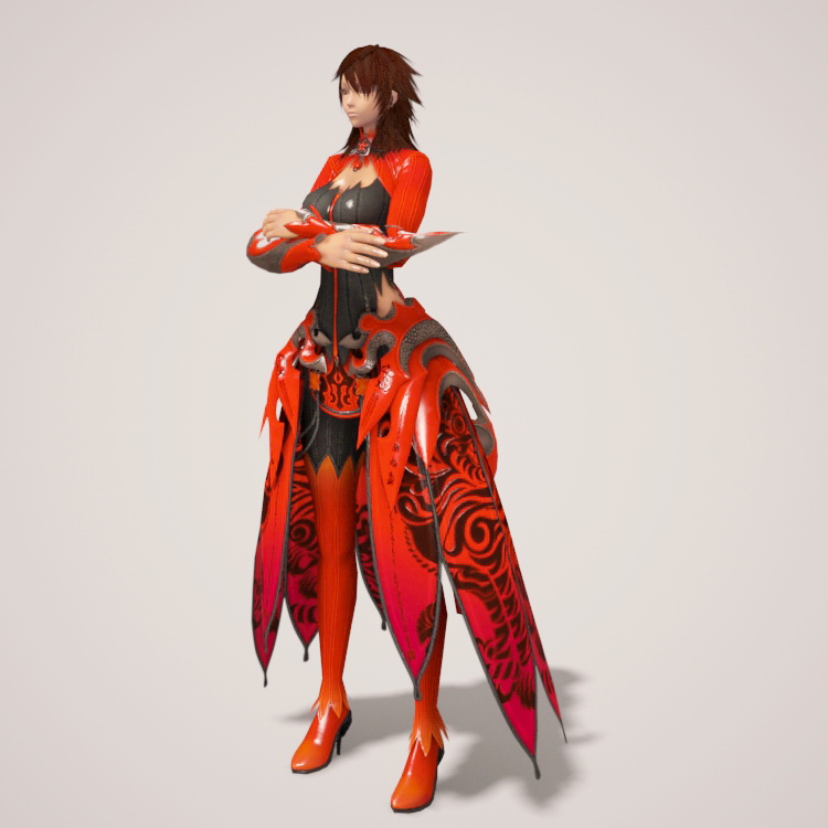 Dragon Girl Rig 3d rendering