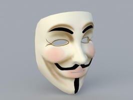 V for Vendetta Mask 3d model preview