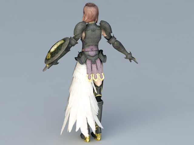 Final Fantasy XIII Lightning 3d rendering