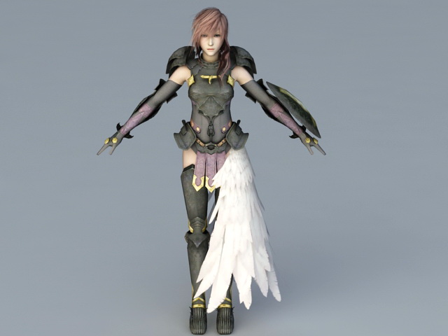 Final Fantasy XIII Lightning 3d rendering