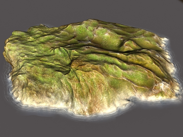 Barren Island 3d rendering