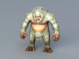Gorilla Abominable Snowman 3d model preview