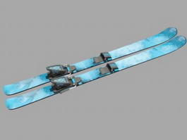 Skiing equipment 3d model preview