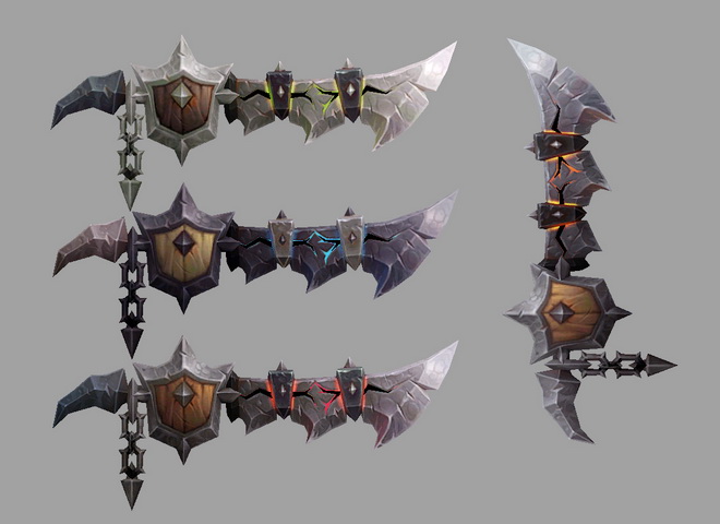 Deathwing Raid Swords 3d rendering