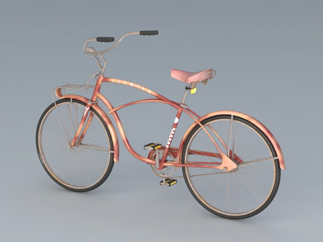 Old Bike Vintage Bicycle 3d rendering