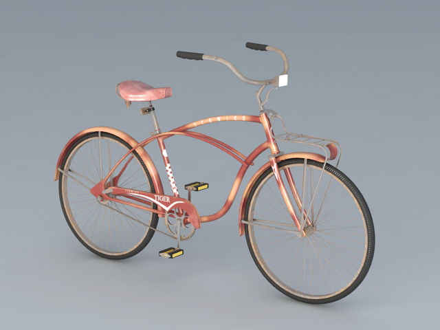 Old Bike Vintage Bicycle 3d rendering