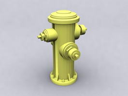 Yellow Hydrant 3d model preview